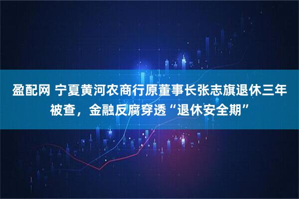 盈配网 宁夏黄河农商行原董事长张志旗退休三年被查，金融反腐穿透“退休安全期”