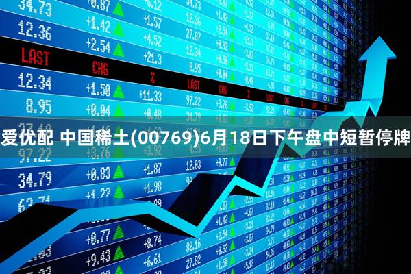 爱优配 中国稀土(00769)6月18日下午盘中短暂停牌