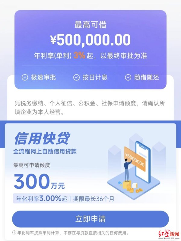 盛盈优配 小于3%！有银行纯信用经营贷利率直逼消费贷