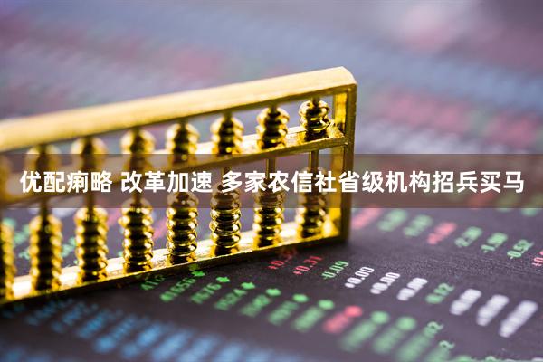 优配痢略 改革加速 多家农信社省级机构招兵买马